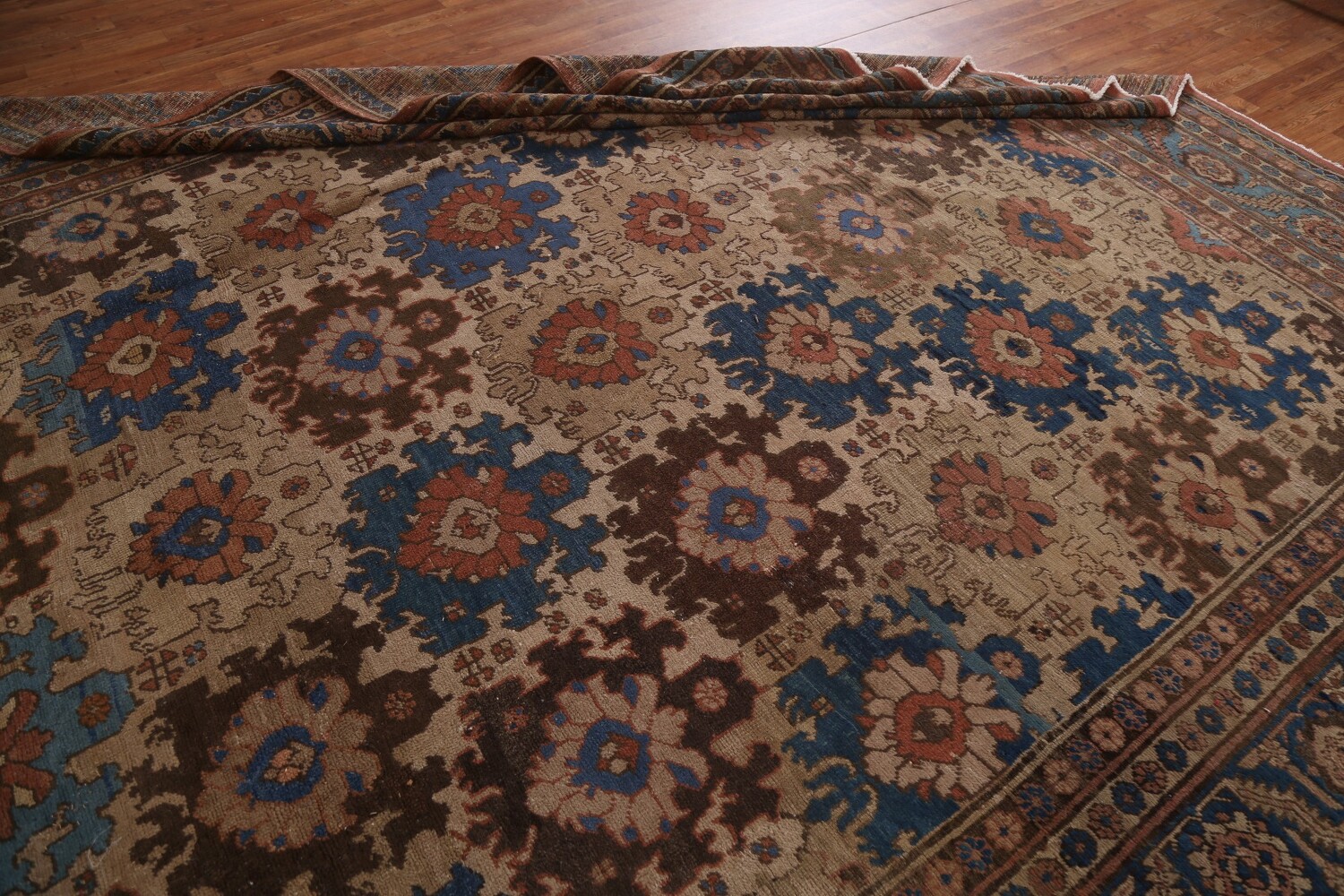 Pre-1900 Antique Vegetable Dye Heriz Bakhshayesh Persian Rug 11x14