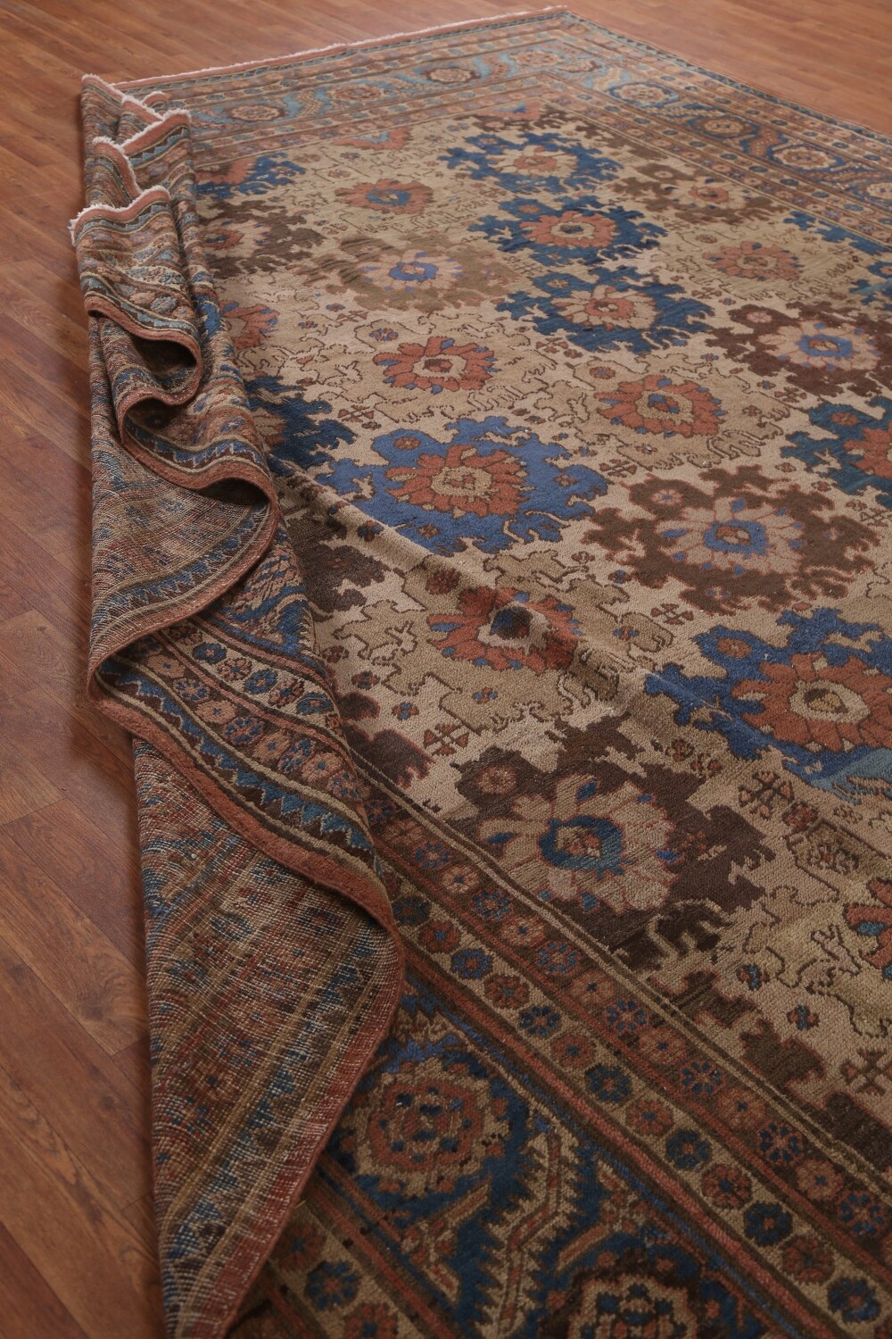 Pre-1900 Antique Vegetable Dye Heriz Bakhshayesh Persian Rug 11x14