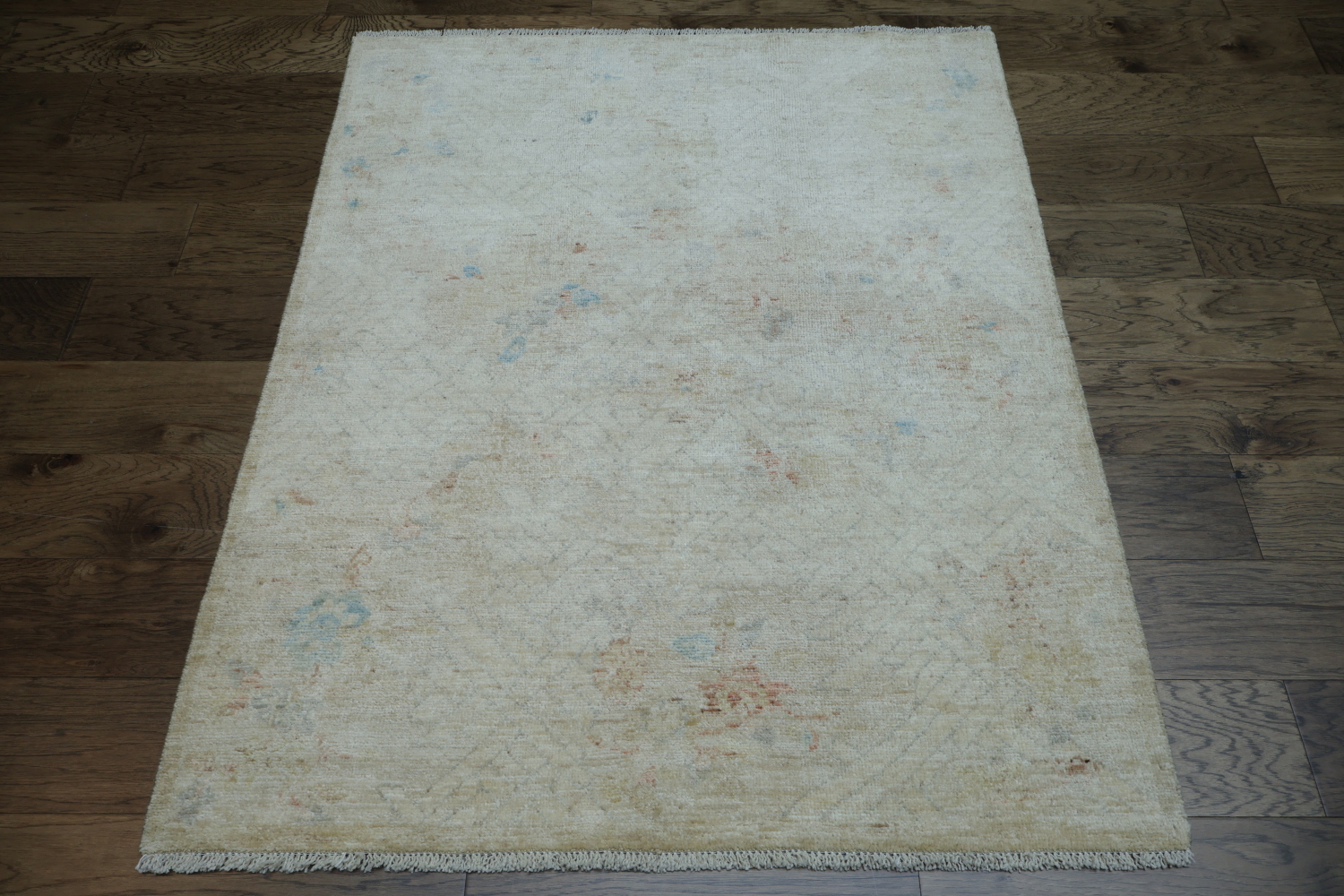 Muted Oushak Oriental Area Rug 4x5
