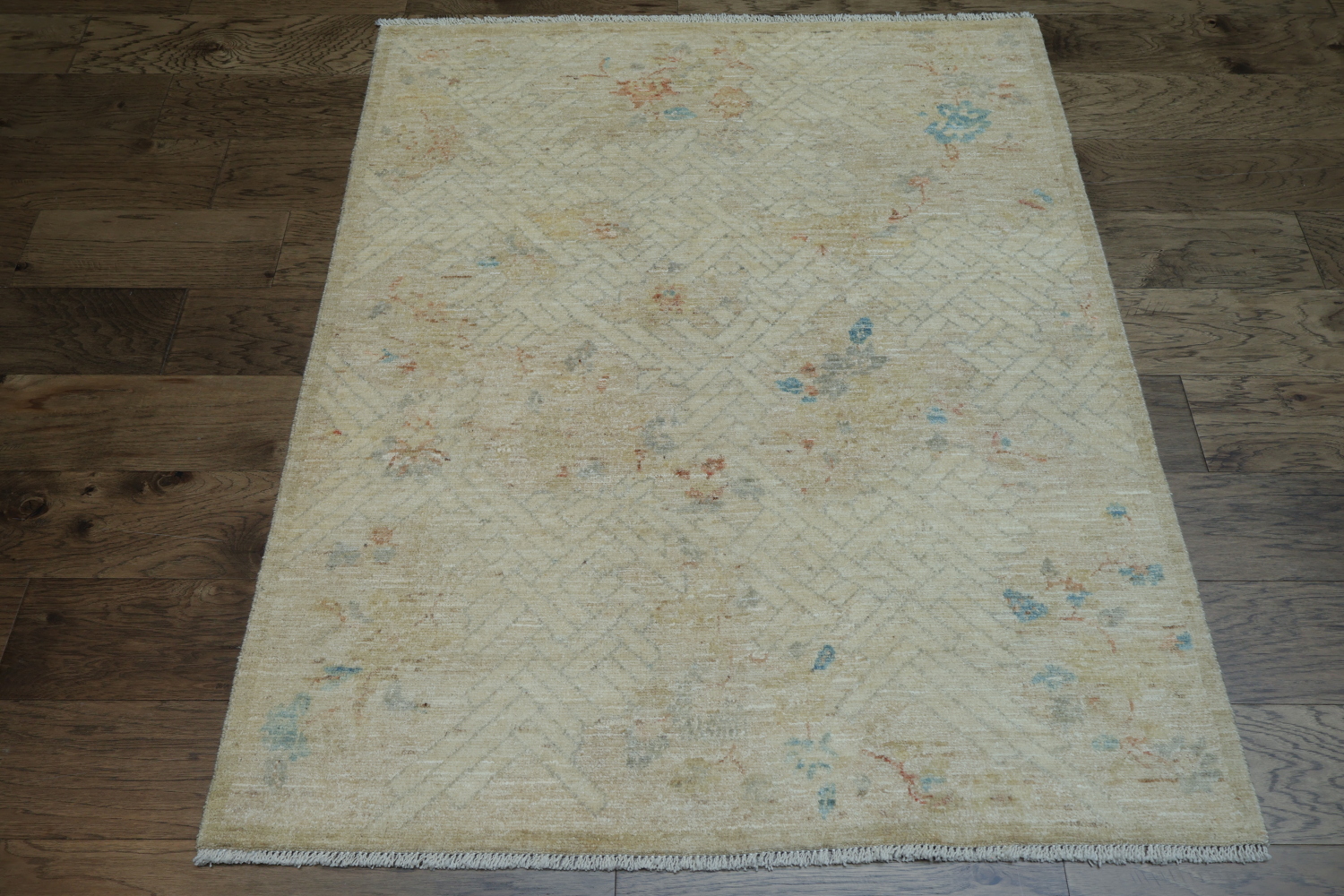 Geometric Art Deco Oriental Area Rug 4x5