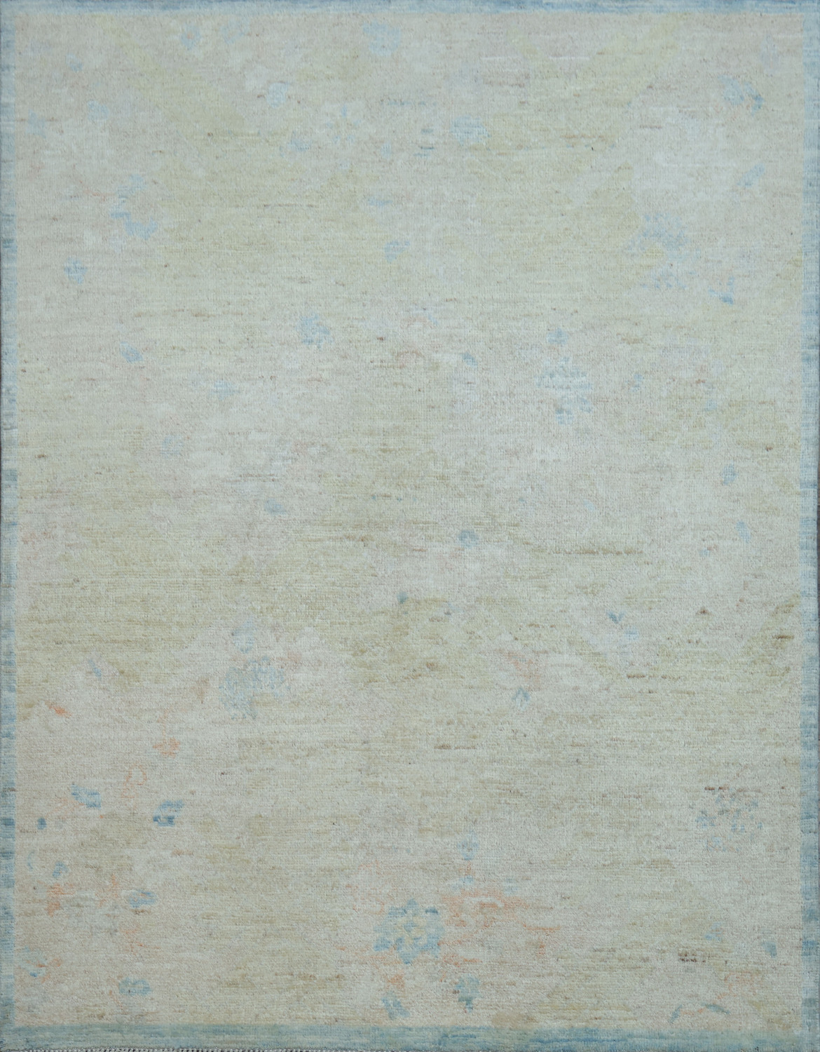 Muted Geometric Art Deco Oriental Area Rug 4x5