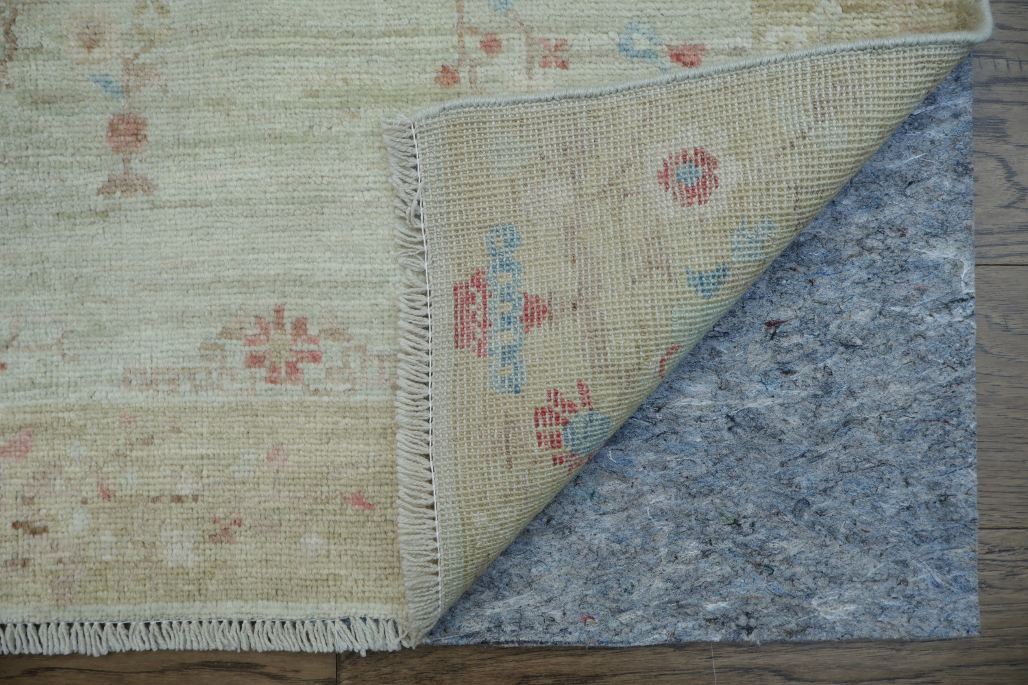 Muted Art Deco Oriental Area Rug Wool 4x5