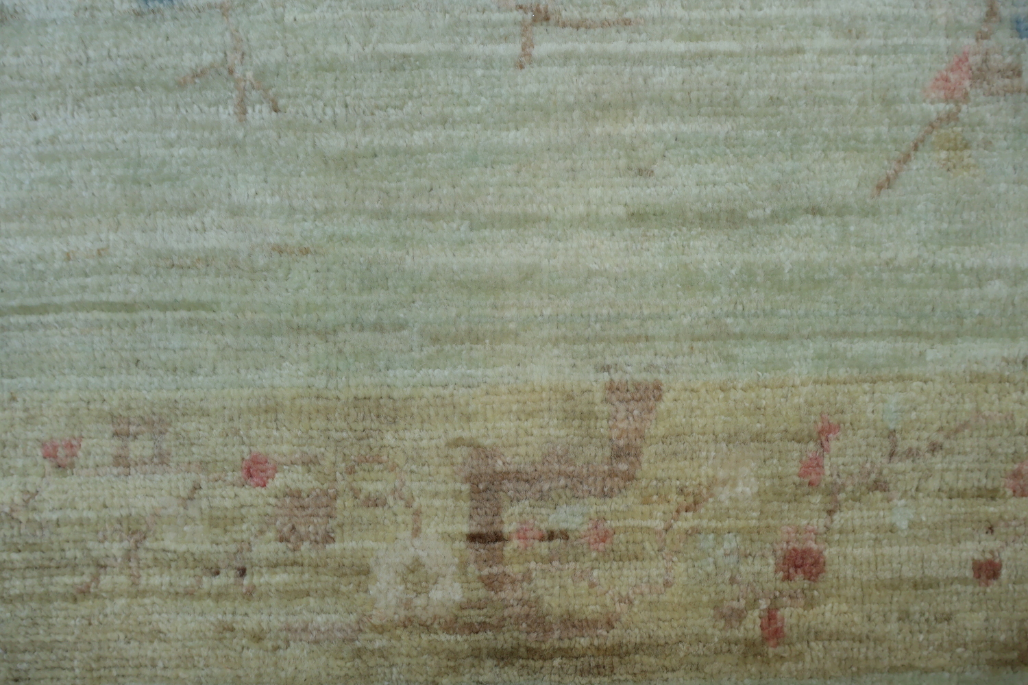 Muted Art Deco Oriental Area Rug Wool 4x5
