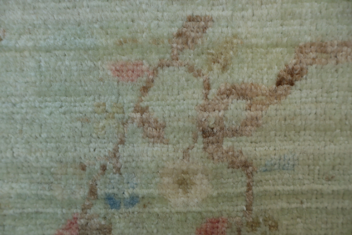 Muted Art Deco Oriental Area Rug Wool 4x5