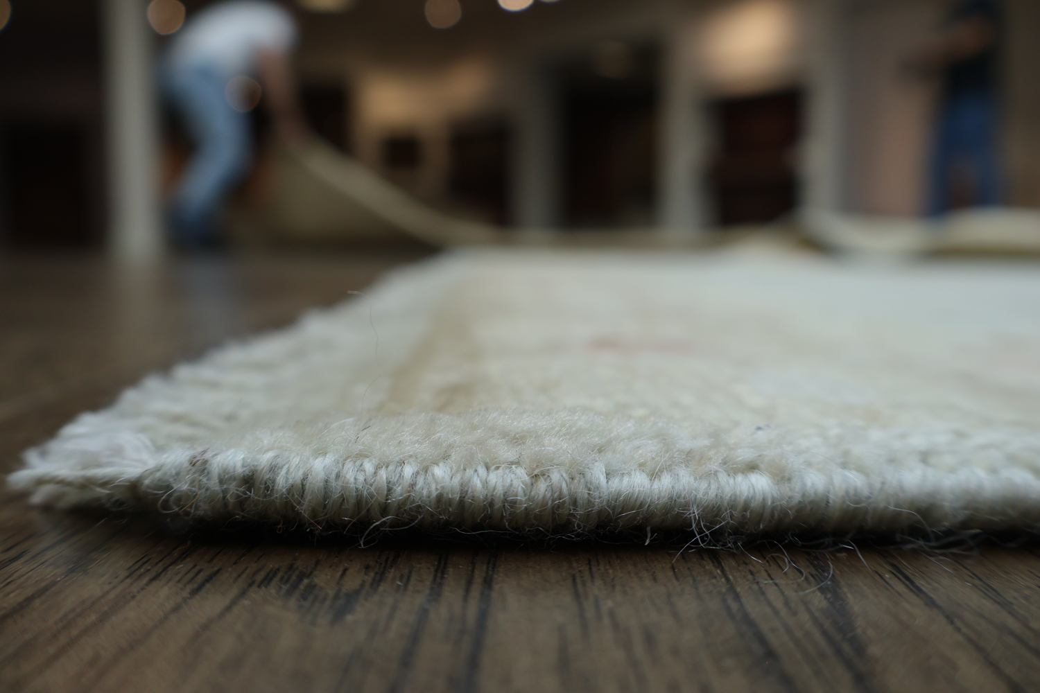 Muted Art Deco Oriental Area Rug Wool 4x5