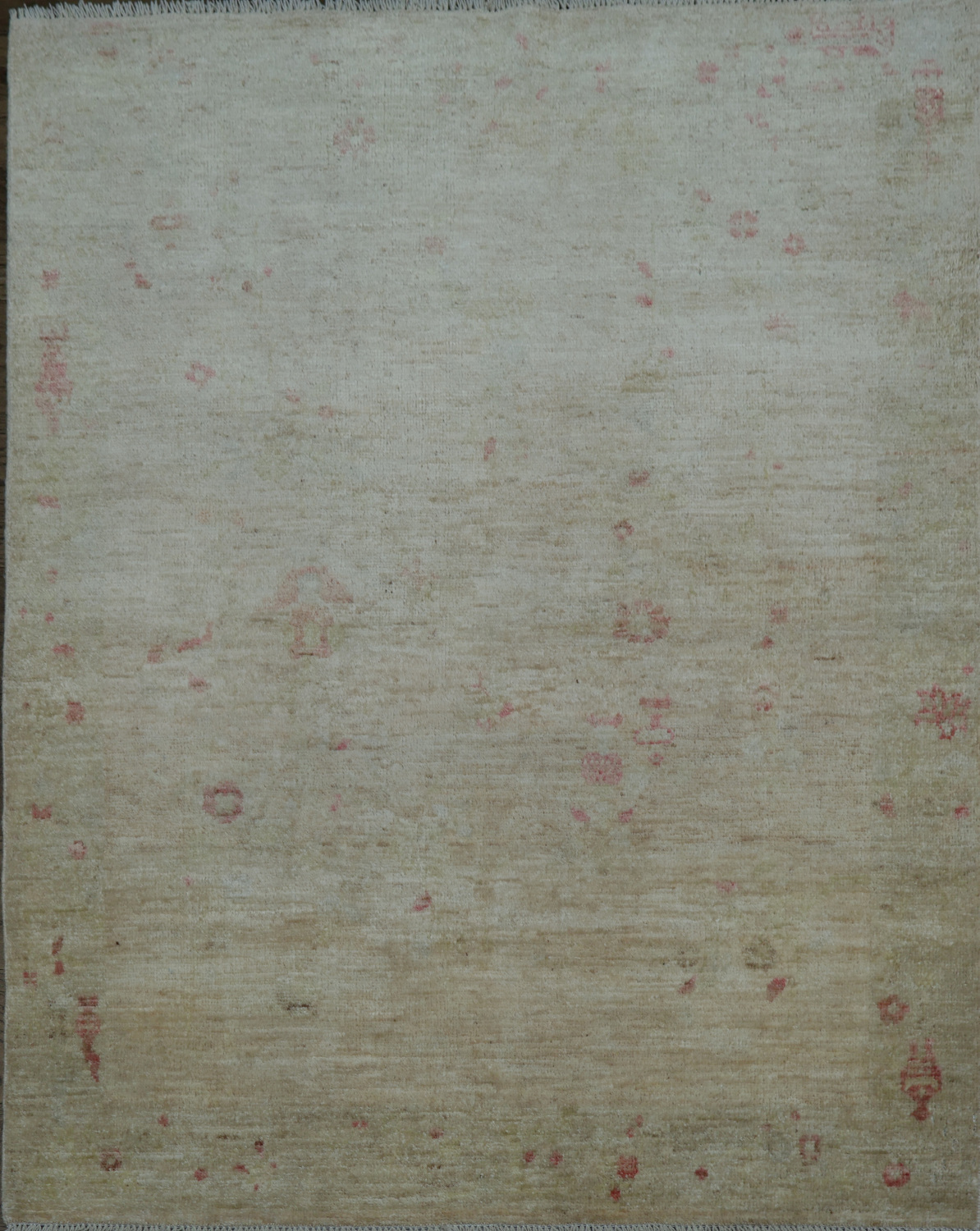 Hand-Knotted Oushak Turkish Area Rug 4x5