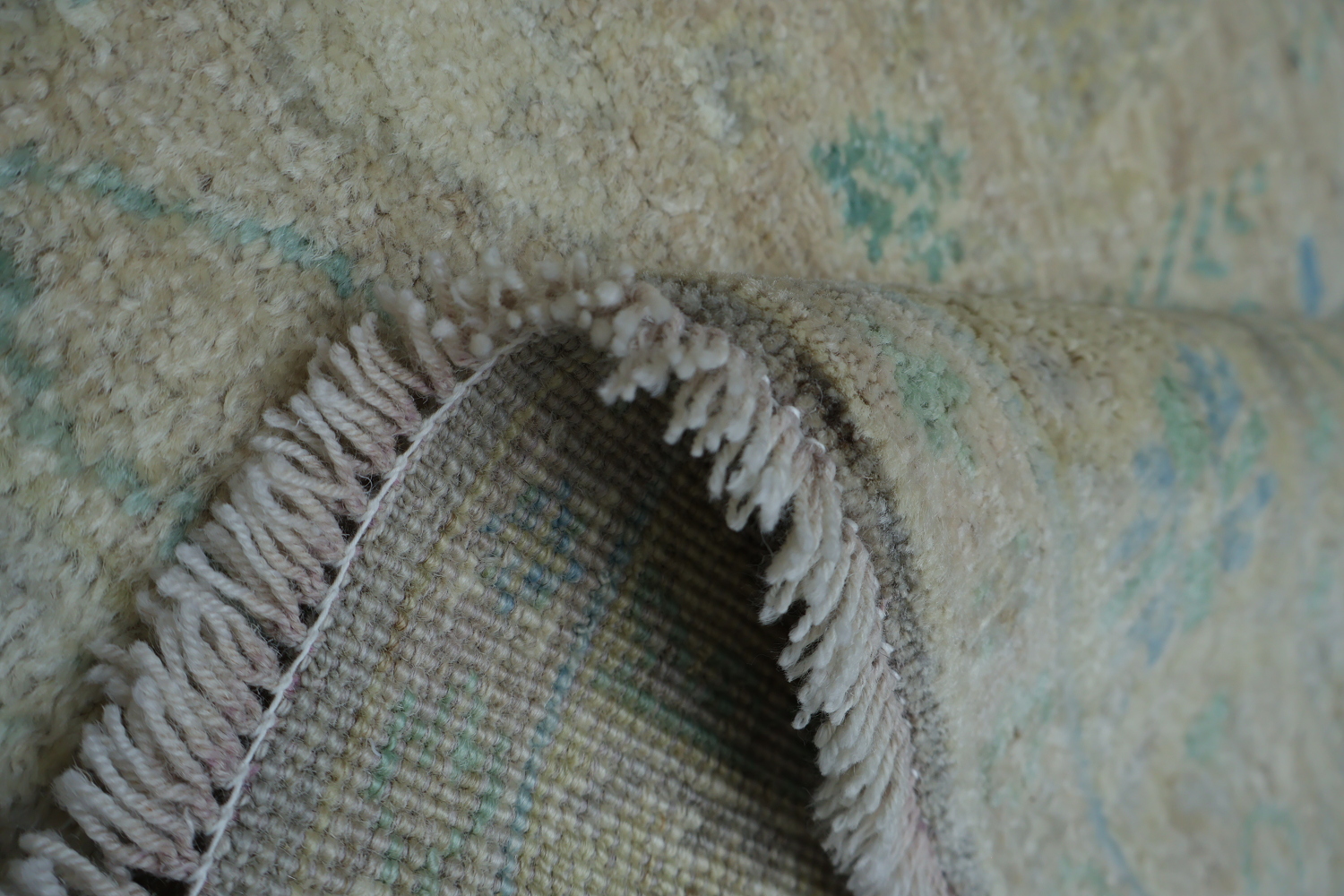 Vegetable Dye Oushak Turkish Area Rug 4x5