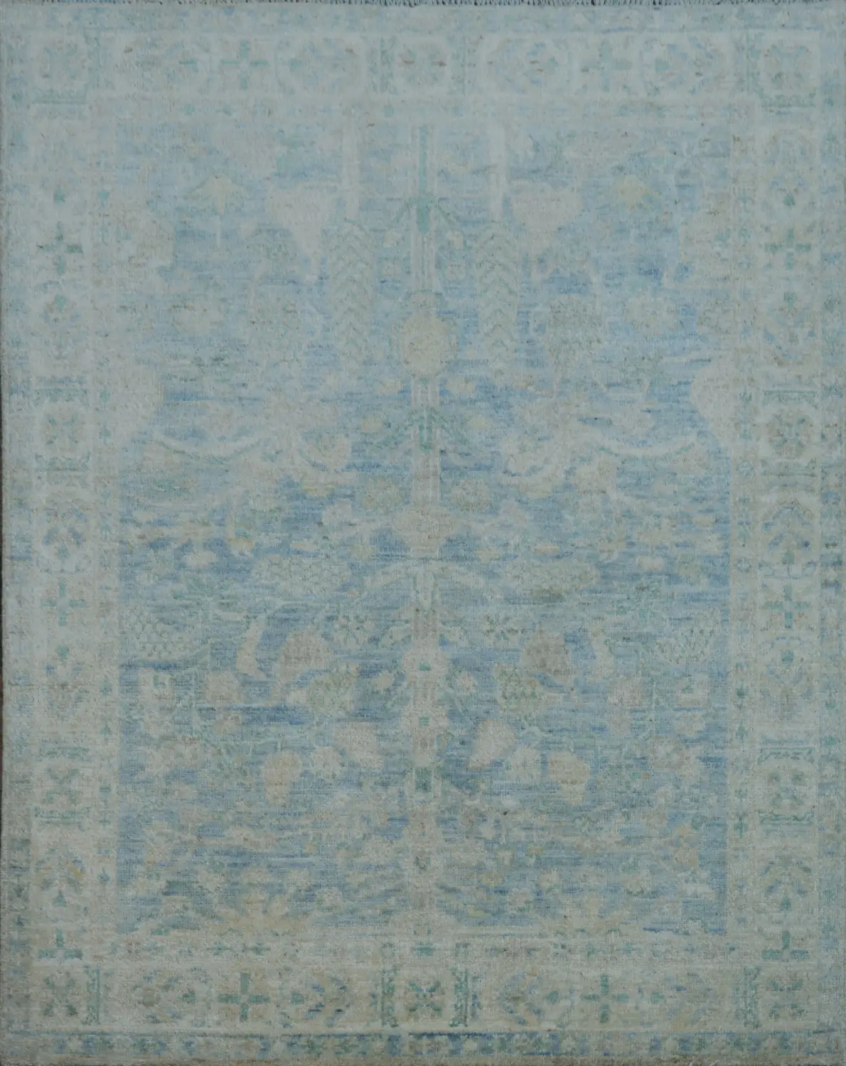 Vegetable Dye Oushak Turkish Area Rug 4x5