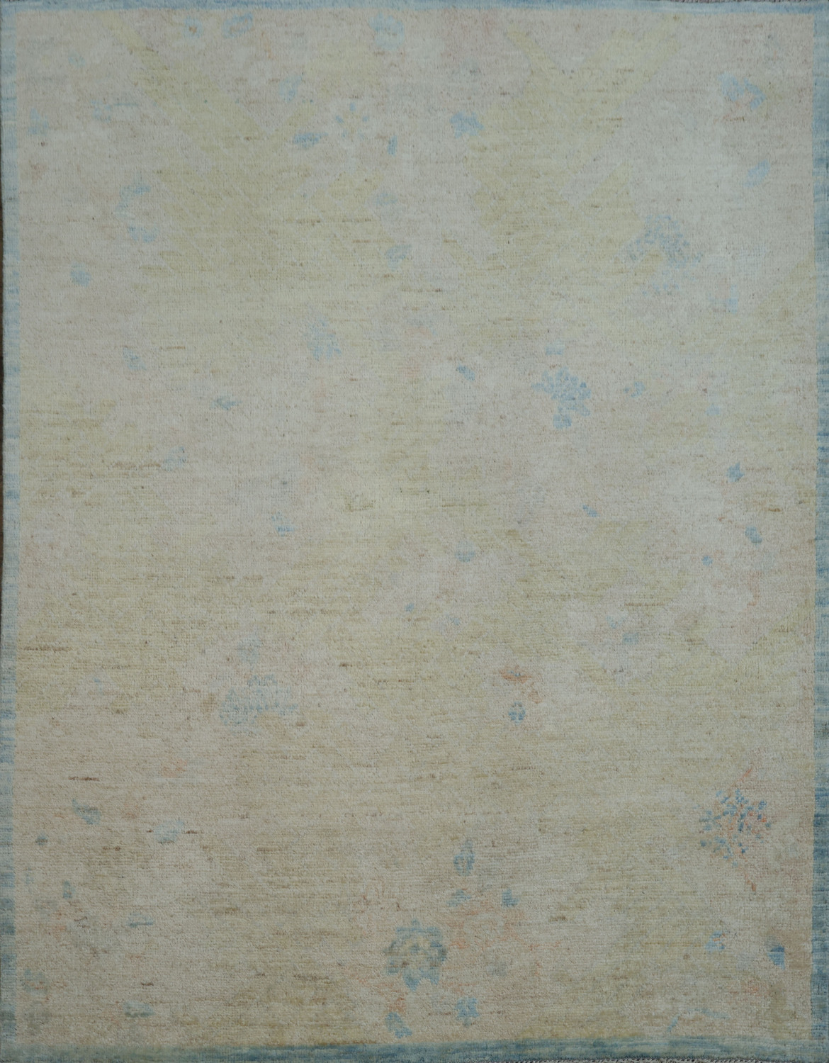 Vegetable Dye Art Deco Turkish Area Rug 4x5