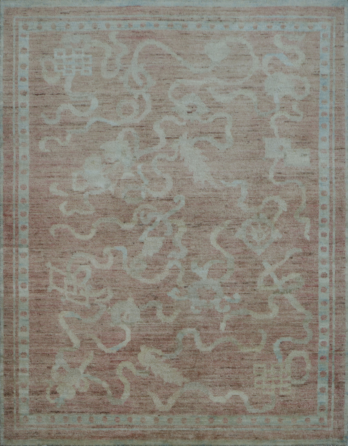 Vegetable Dye Art Deco Oriental Area Rug 4x5