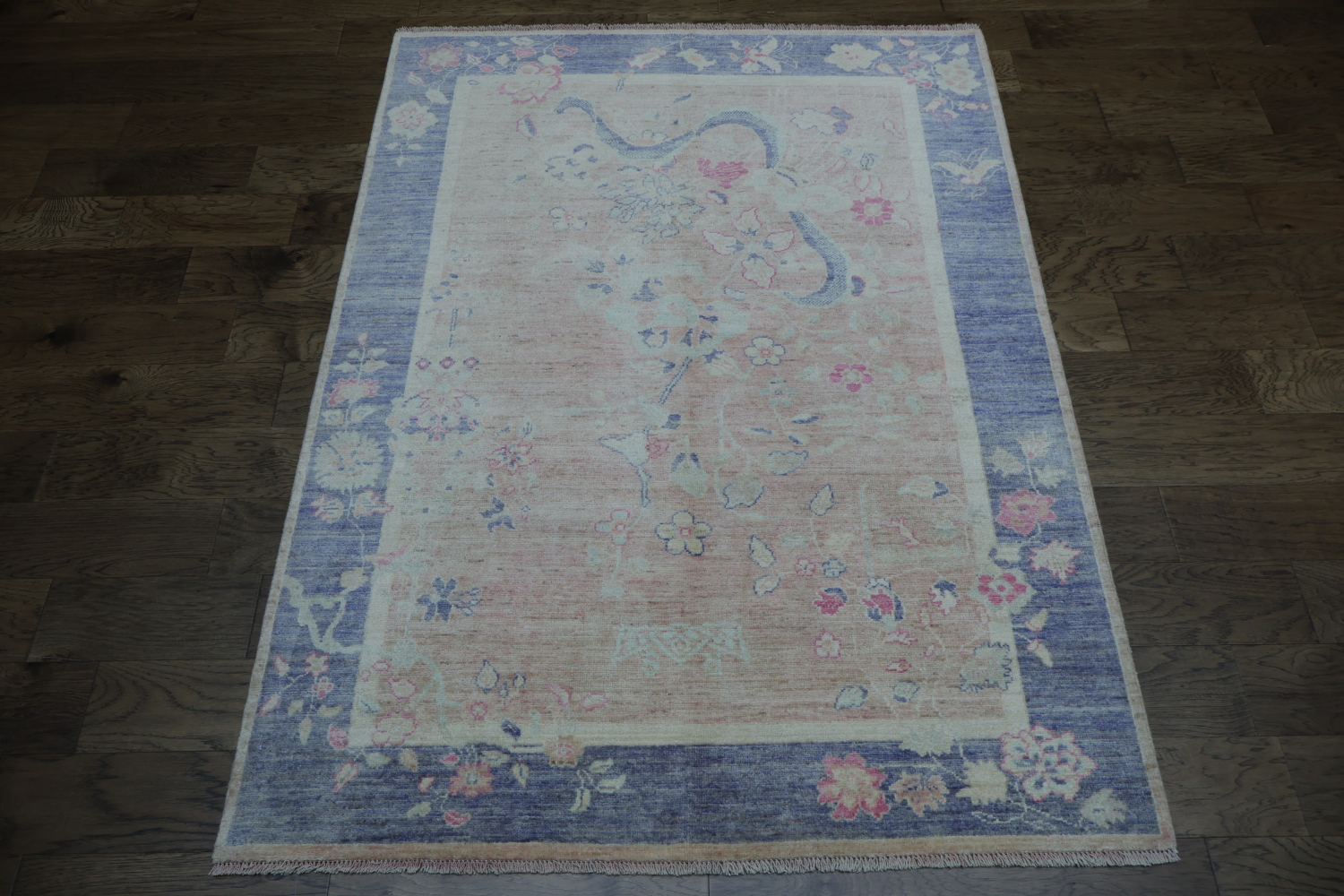 Vegetable Dye Art Deco Oriental Area Rug 5x7