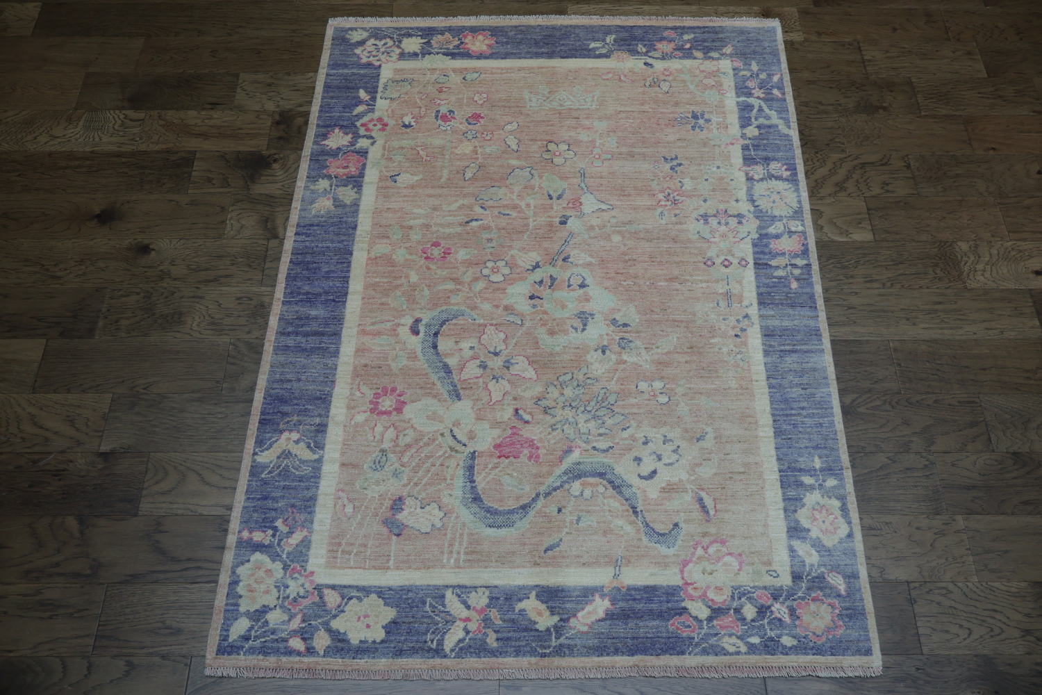 Vegetable Dye Art Deco Oriental Area Rug 5x7