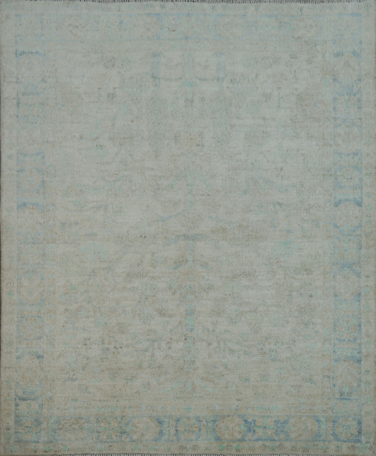 Vegetable Dye Art Deco Oriental Area Rug 4x5