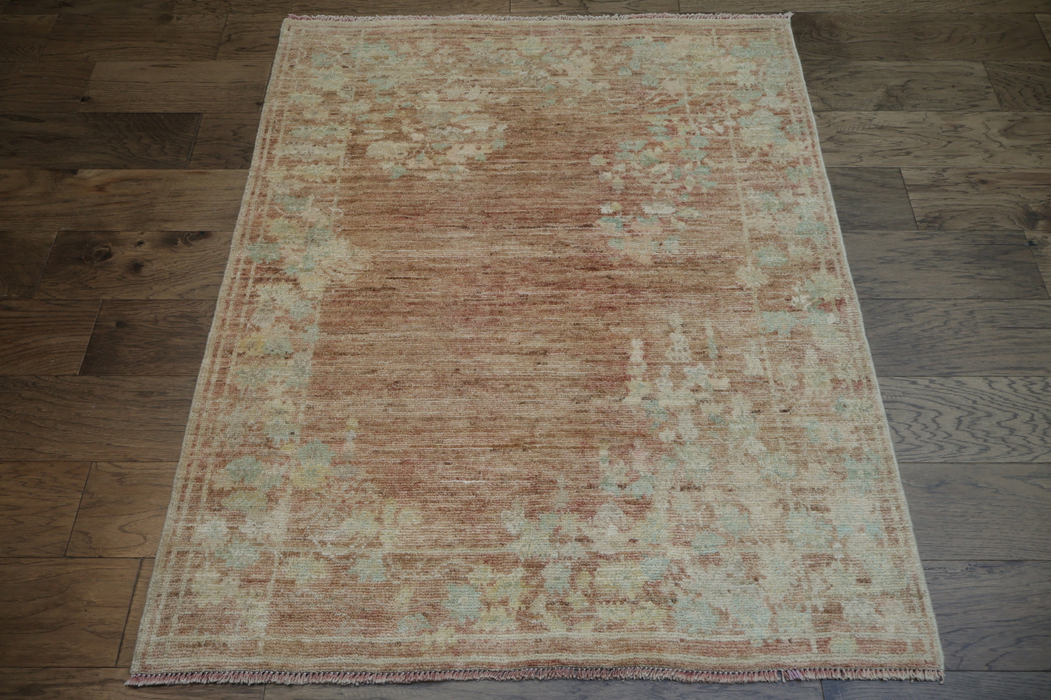 Vegetable Dye Art Deco Oriental Area Rug 4x5