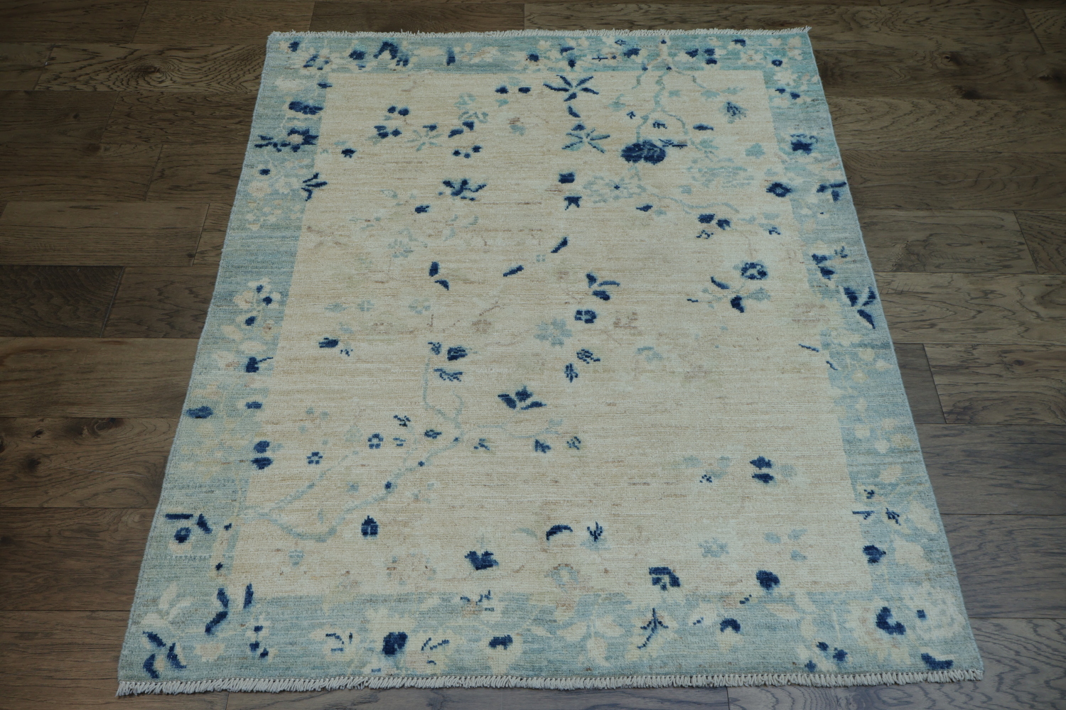 Vegetable Dye Wool Art Deco Oriental Area Rug 4x5