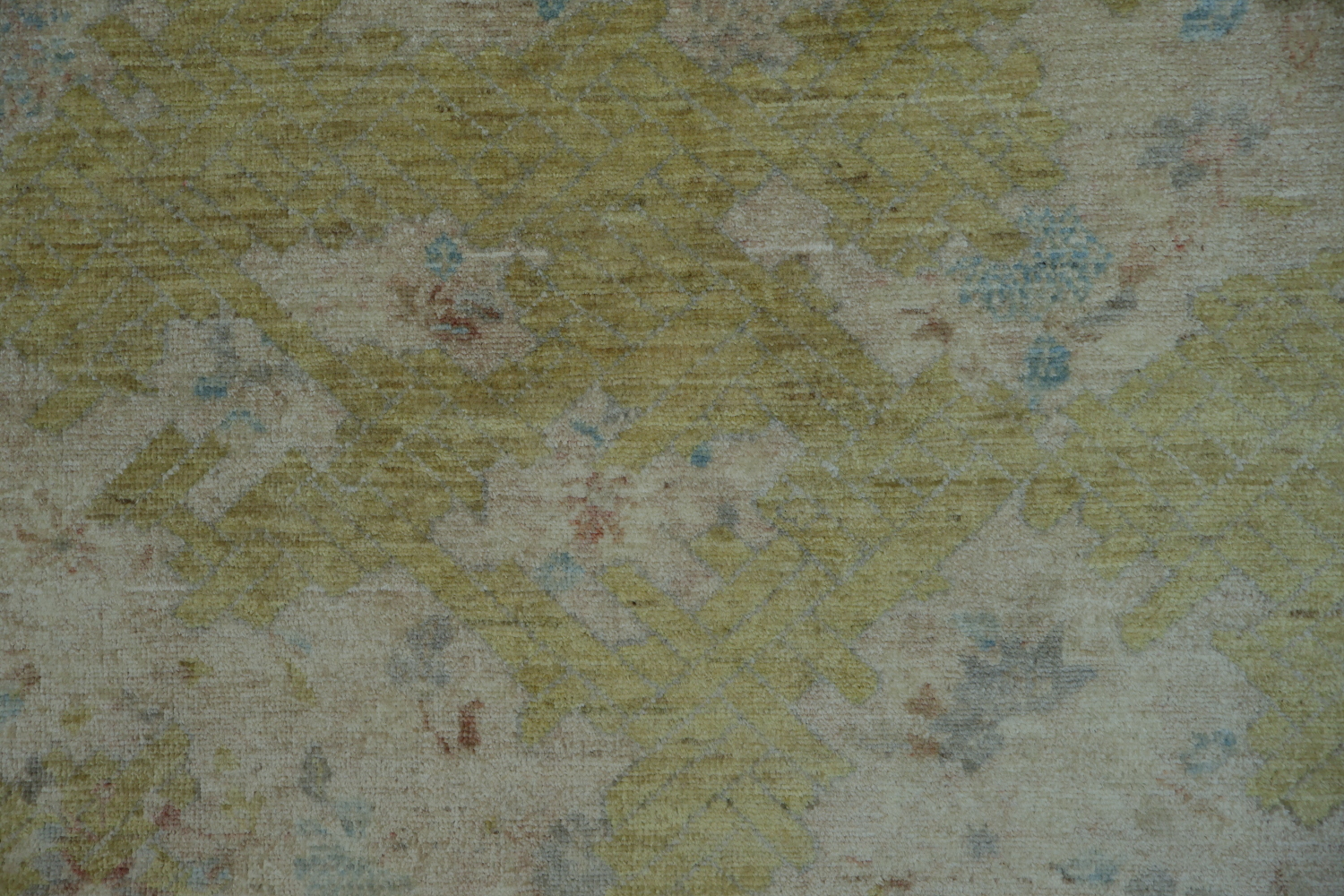 Vegetable Dye Wool Oushak Turkish Area Rug 4x5