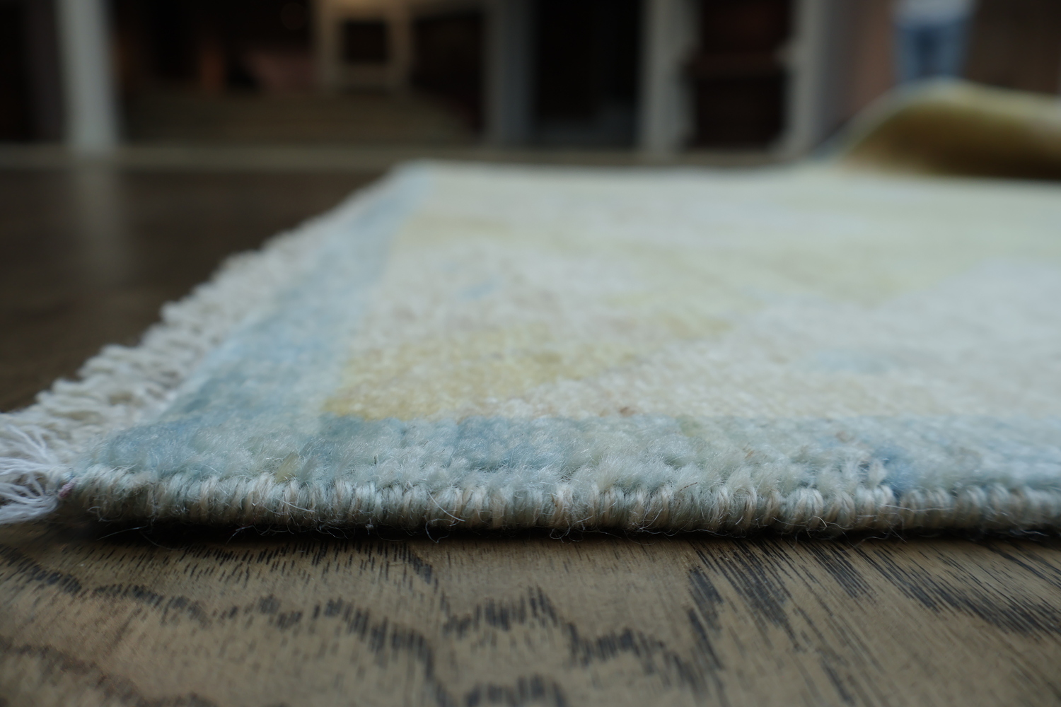 Vegetable Dye Wool Oushak Turkish Area Rug 4x5