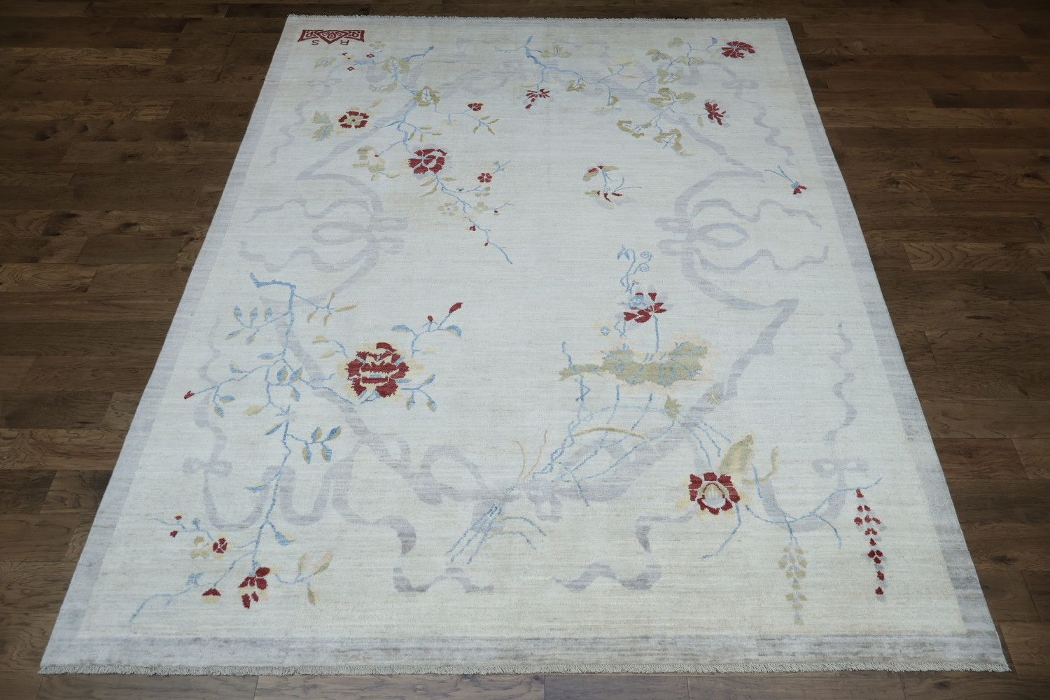 Vegetable Dye Art Deco Oriental Area Rug 9x12