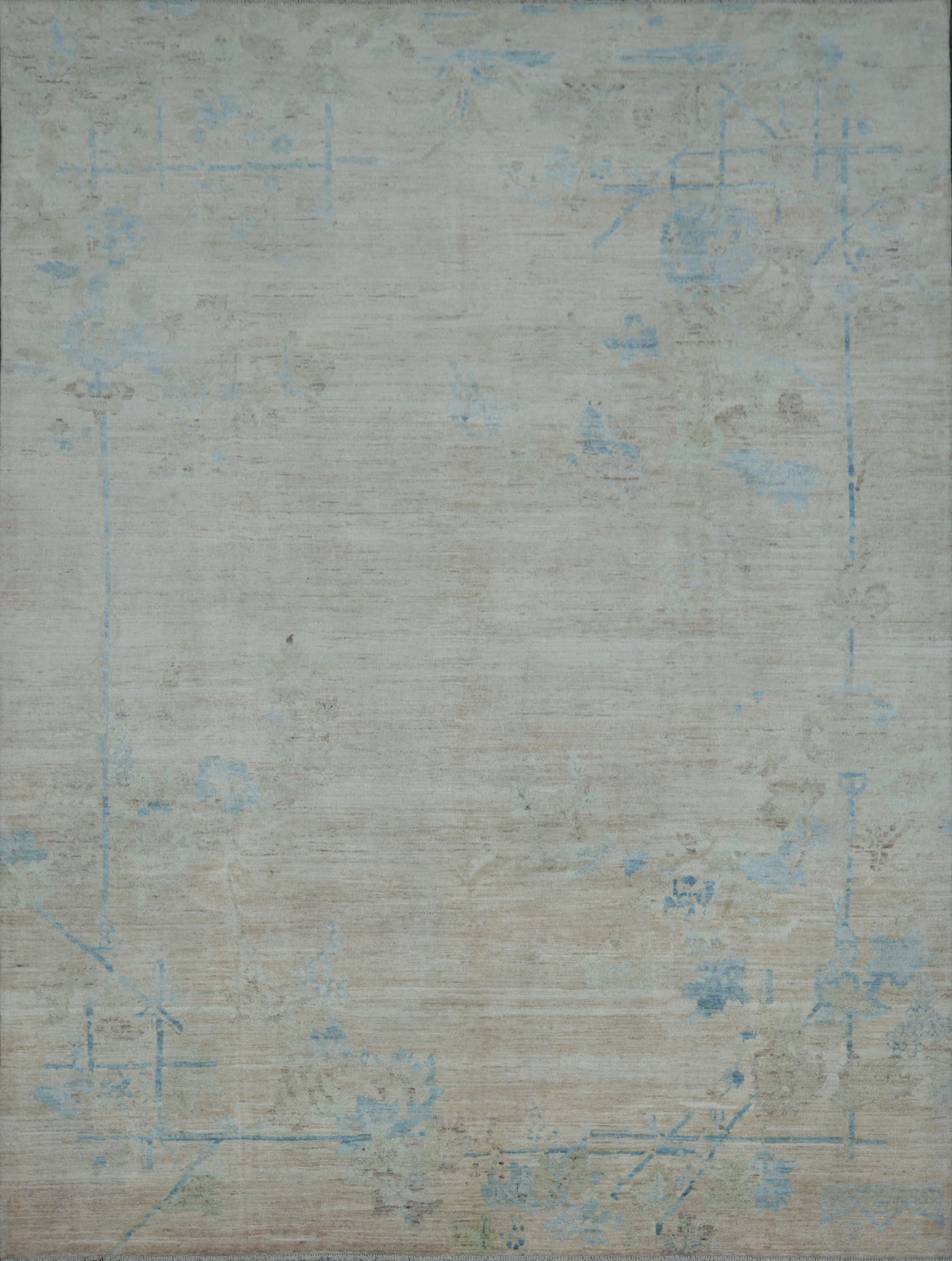 Vegetable Dye Oushak Oriental Area Rug 9x12