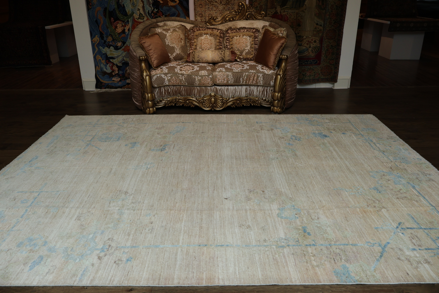 Vegetable Dye Oushak Oriental Area Rug 9x12