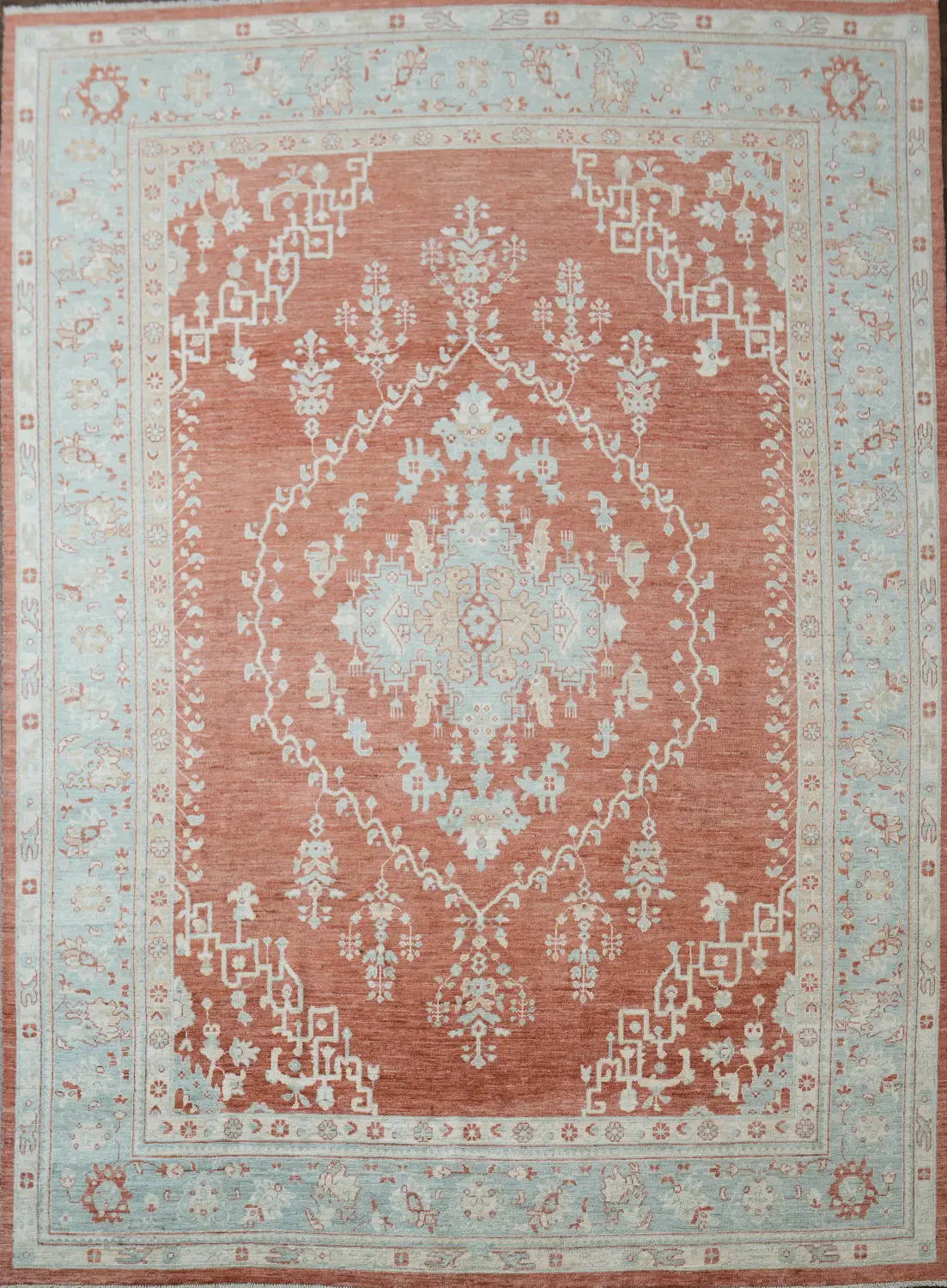 Vegetable Dye Oushak Oriental Area Rug 9x12