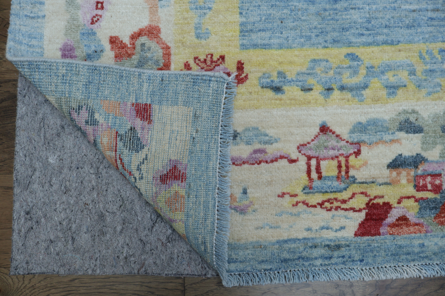 Vegetable Dye Art Deco Oriental Area Rug 9x12