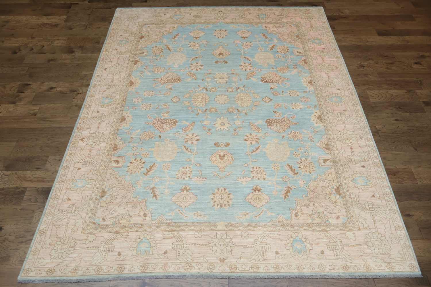 Vegetable Dye Oushak Oriental Wool Rug 9x12