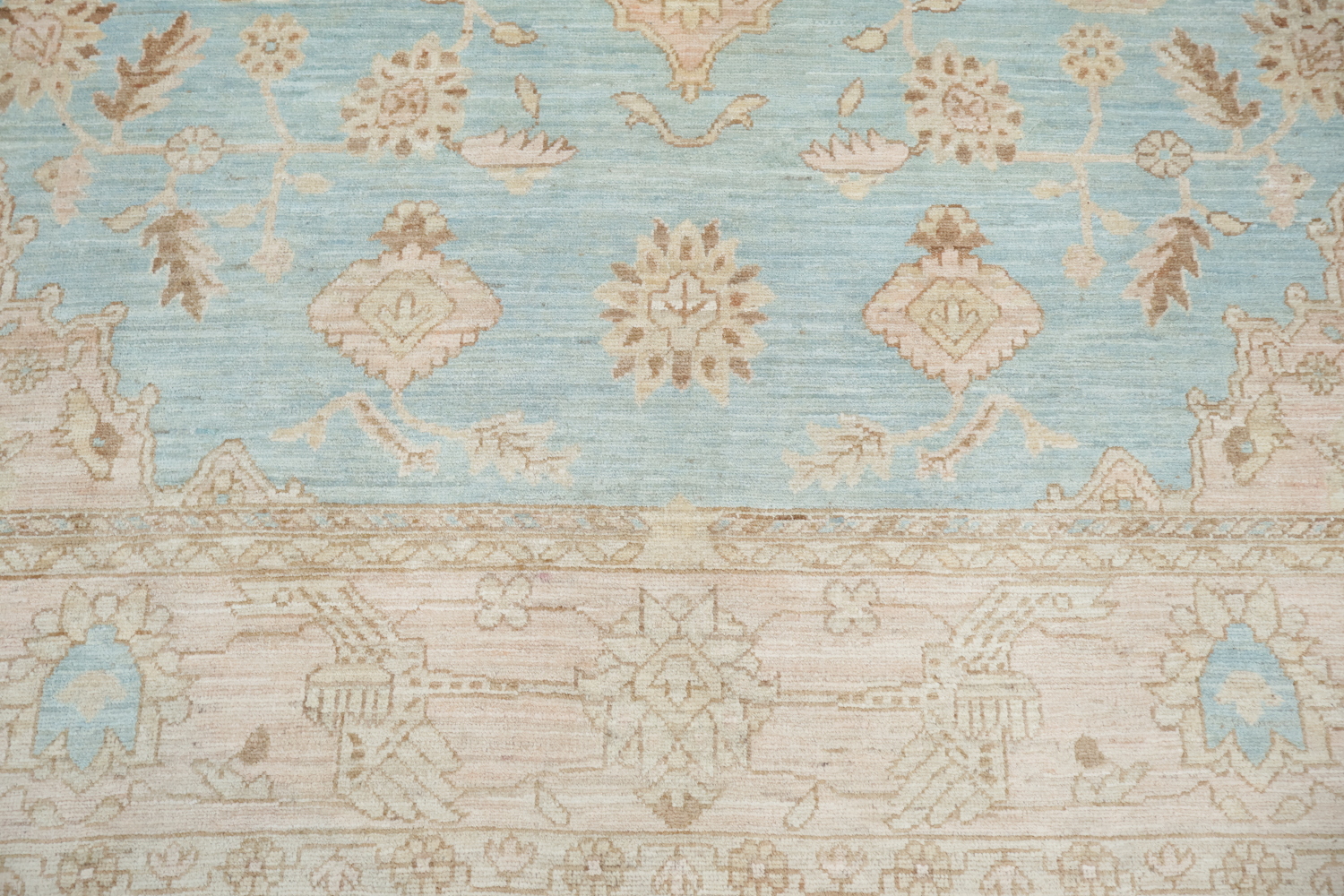Vegetable Dye Oushak Oriental Wool Rug 9x12