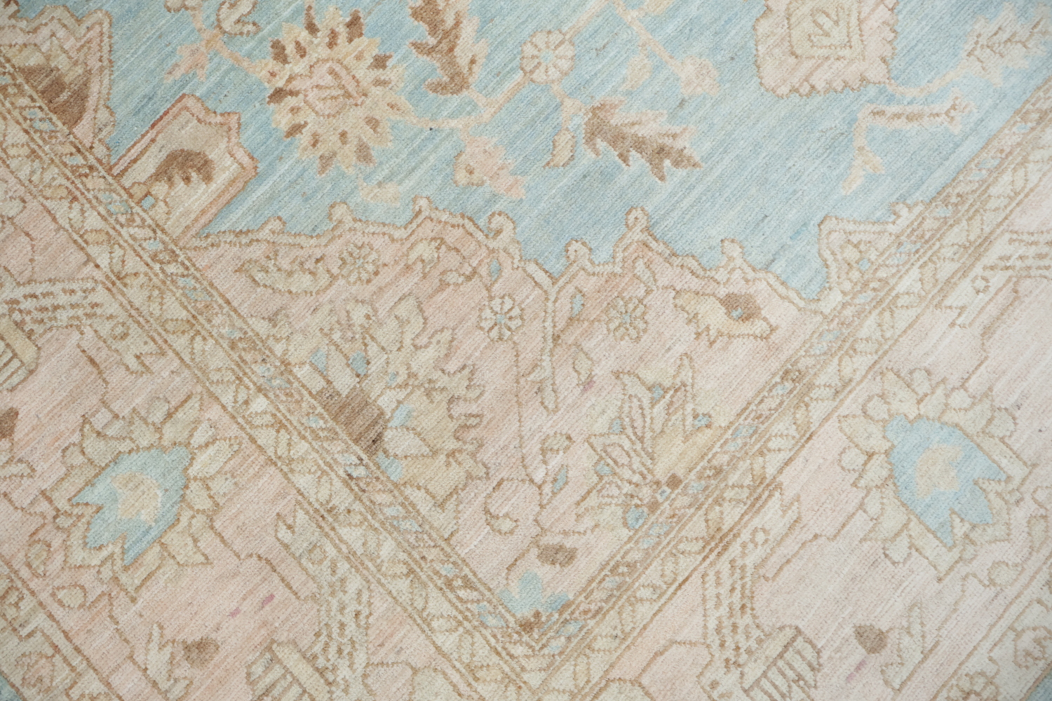 Vegetable Dye Oushak Oriental Wool Rug 9x12