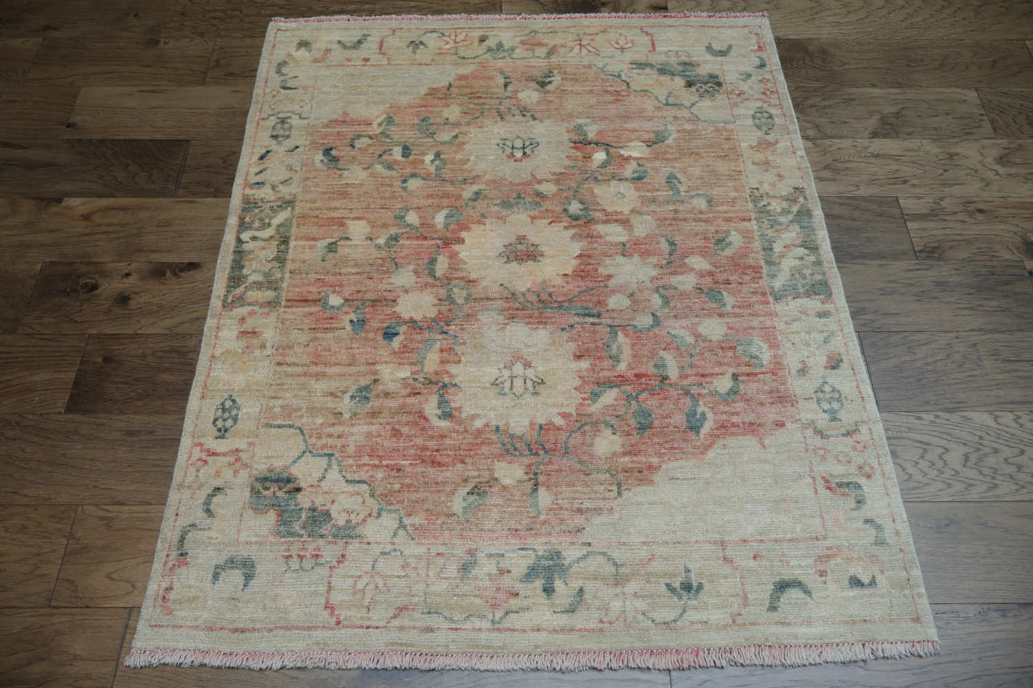 Vegetable Dye Oushak Oriental Area Rug 4x5