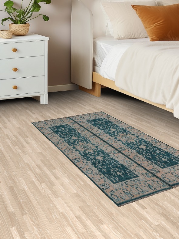Set of 2 Vegetable Dye Oushak Oriental Area Rugs 2x4