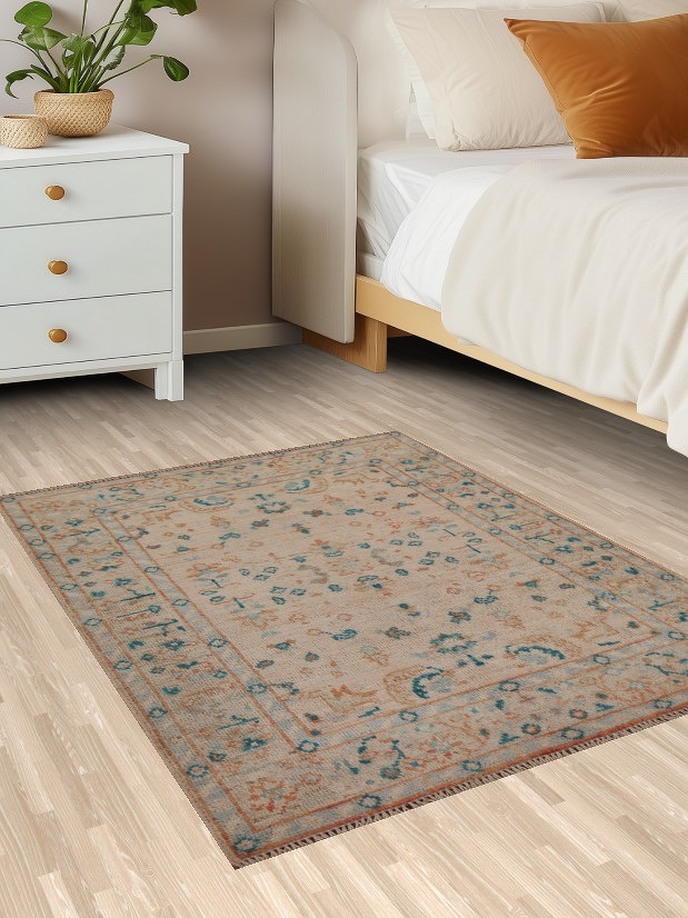 Vegetable Dye Oushak Oriental Area Rug 3x4