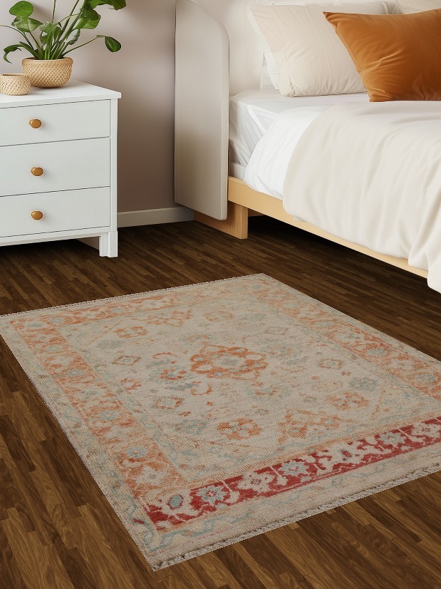 Vegetable Dye Oushak Oriental Wool Rug 3x4