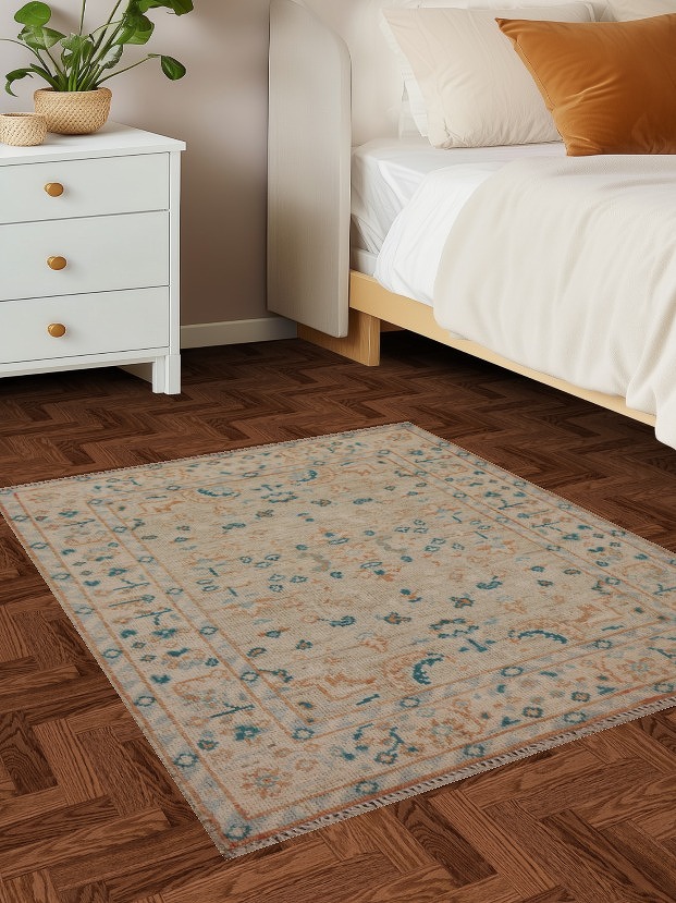 Vegetable Dye Oushak Oriental Area Rug 3x4