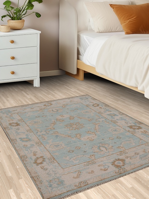 Wool Handmade Oushak Turkish Area Rug 3x4