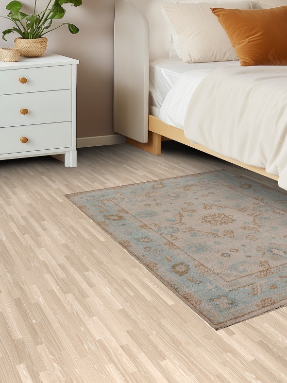 Hand-Knotted Oushak Oriental Area Rug 3x4