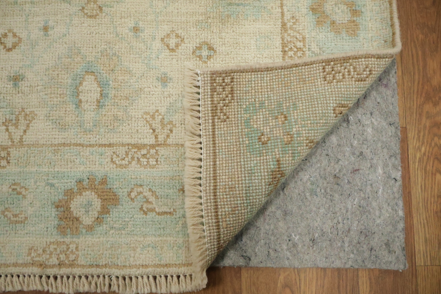 Geometric Wool Oushak Turkish Area Rug 3x4