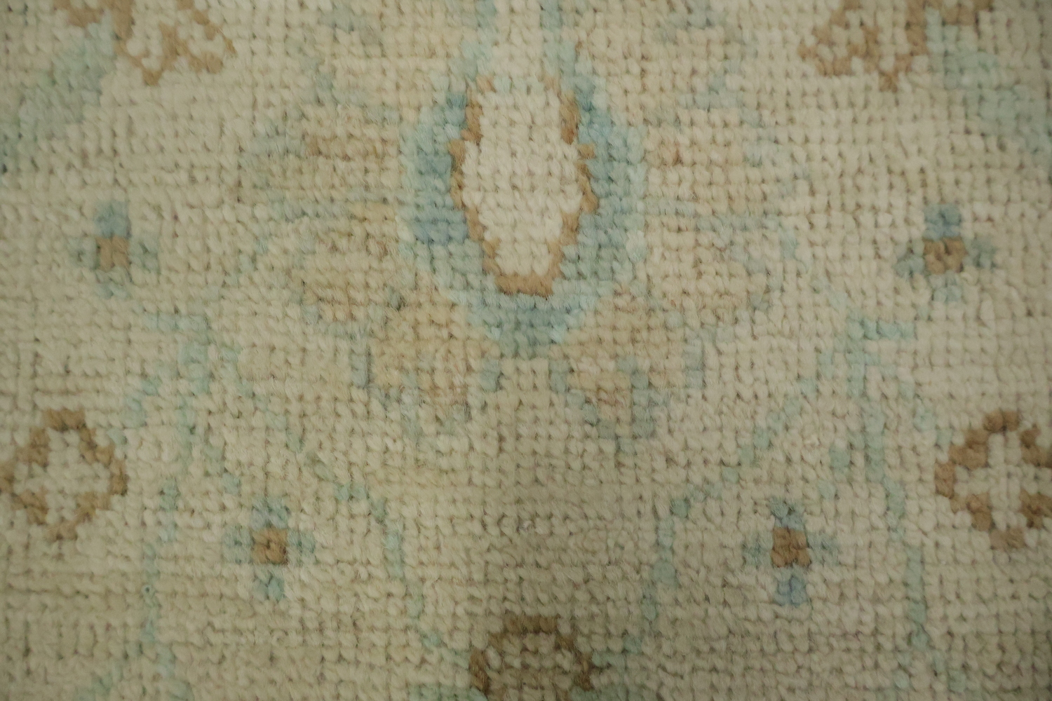 Geometric Wool Oushak Turkish Area Rug 3x4