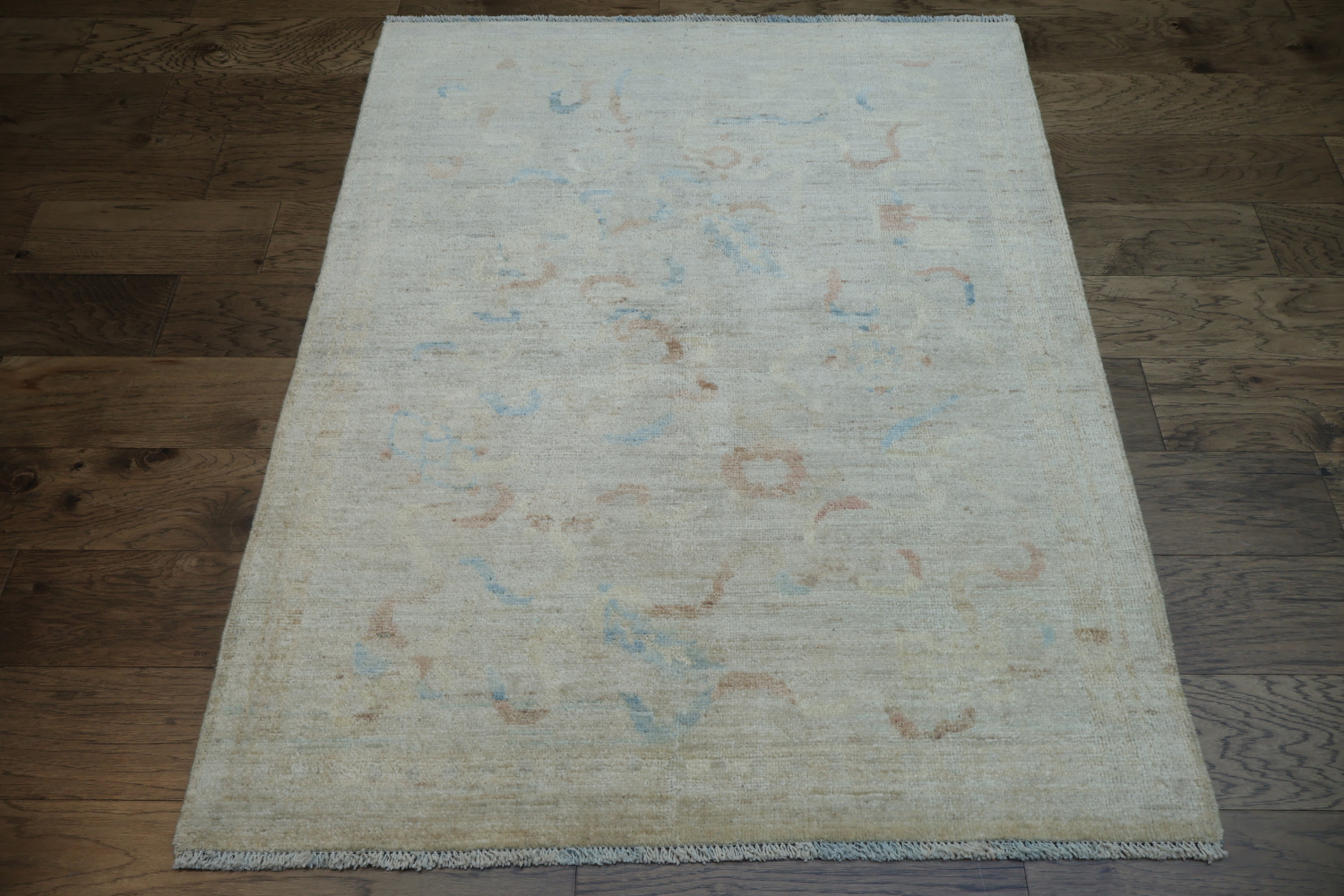 Vegetable Dye Oushak Turkish Area Rug 4x5