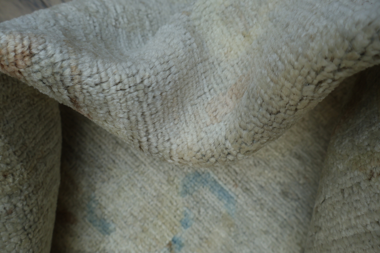 Vegetable Dye Oushak Turkish Area Rug 4x5