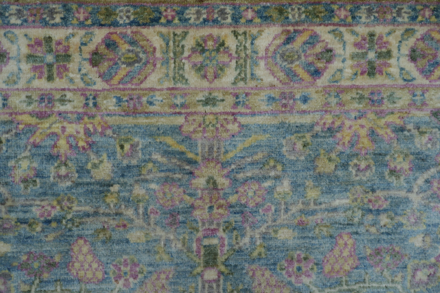 Vegetable Dye Oushak Turkish Area Rug 4x5