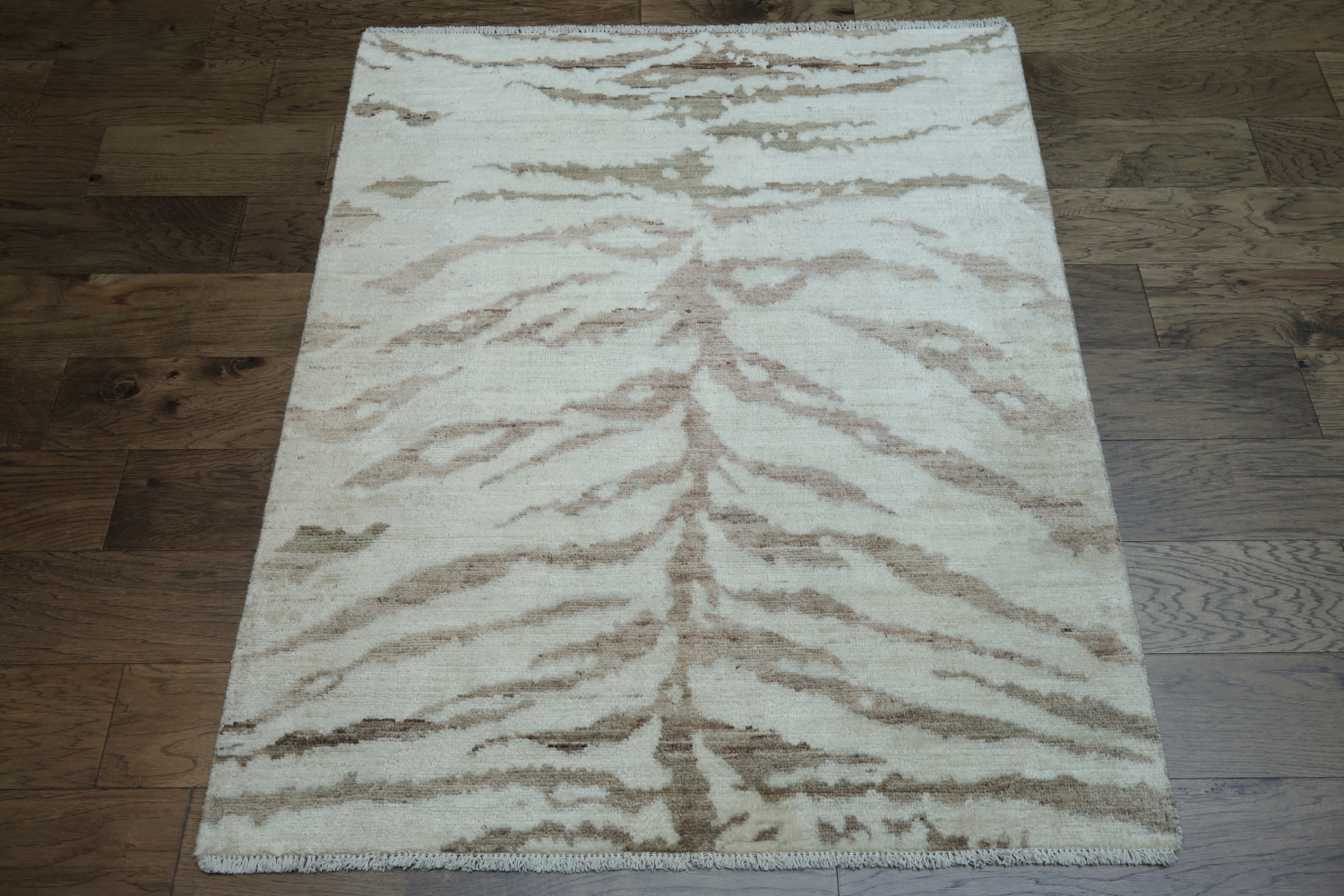 Vegetable Dye Abstract Oriental Area Rug 4x5