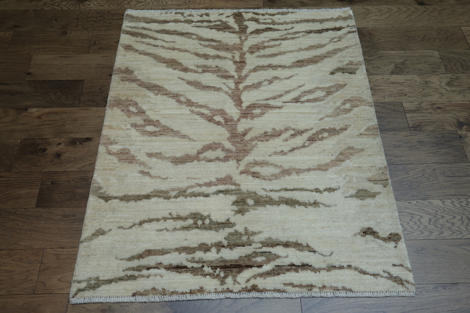 Vegetable Dye Abstract Oriental Area Rug 4x5