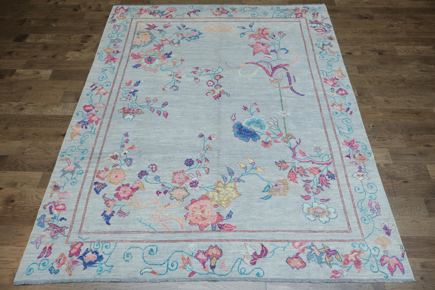 Vegetable Dye Art Deco Oriental Area Rug 9x12