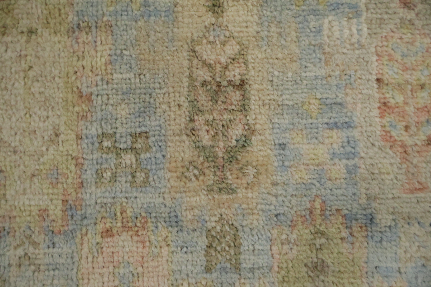 Vegetable Dye Oushak Turkish Rug 3x4