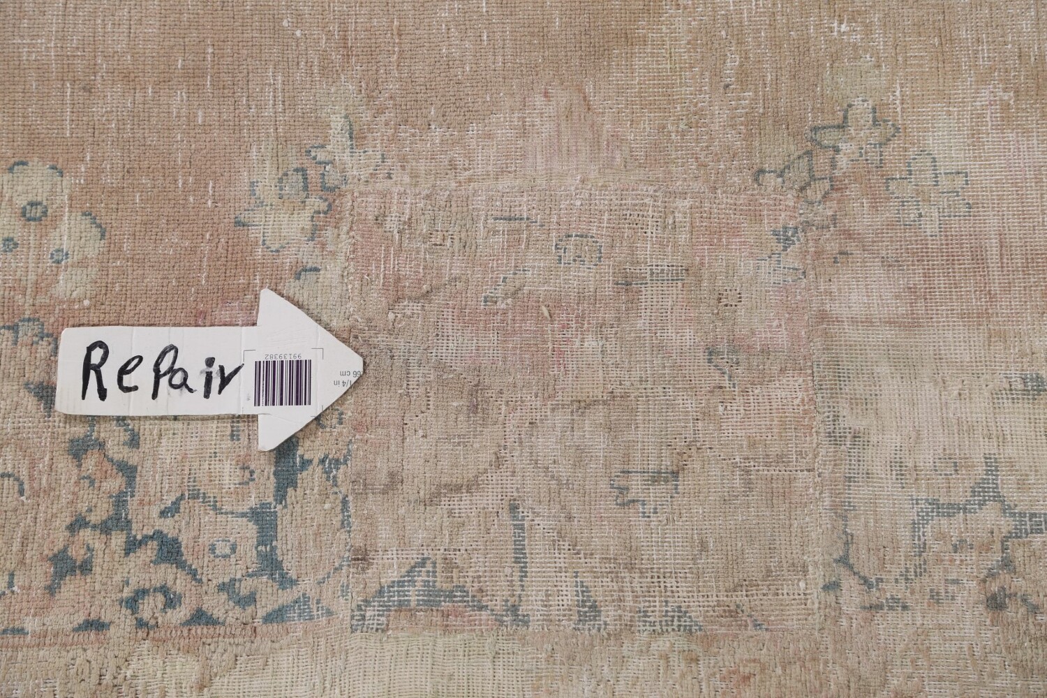 Antique Distressed Kerman Persian Rug 5x13