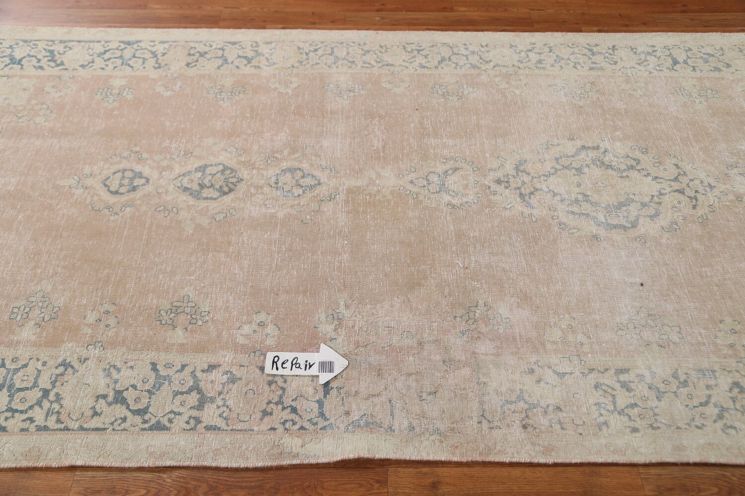 Antique Distressed Kerman Persian Rug 5x13