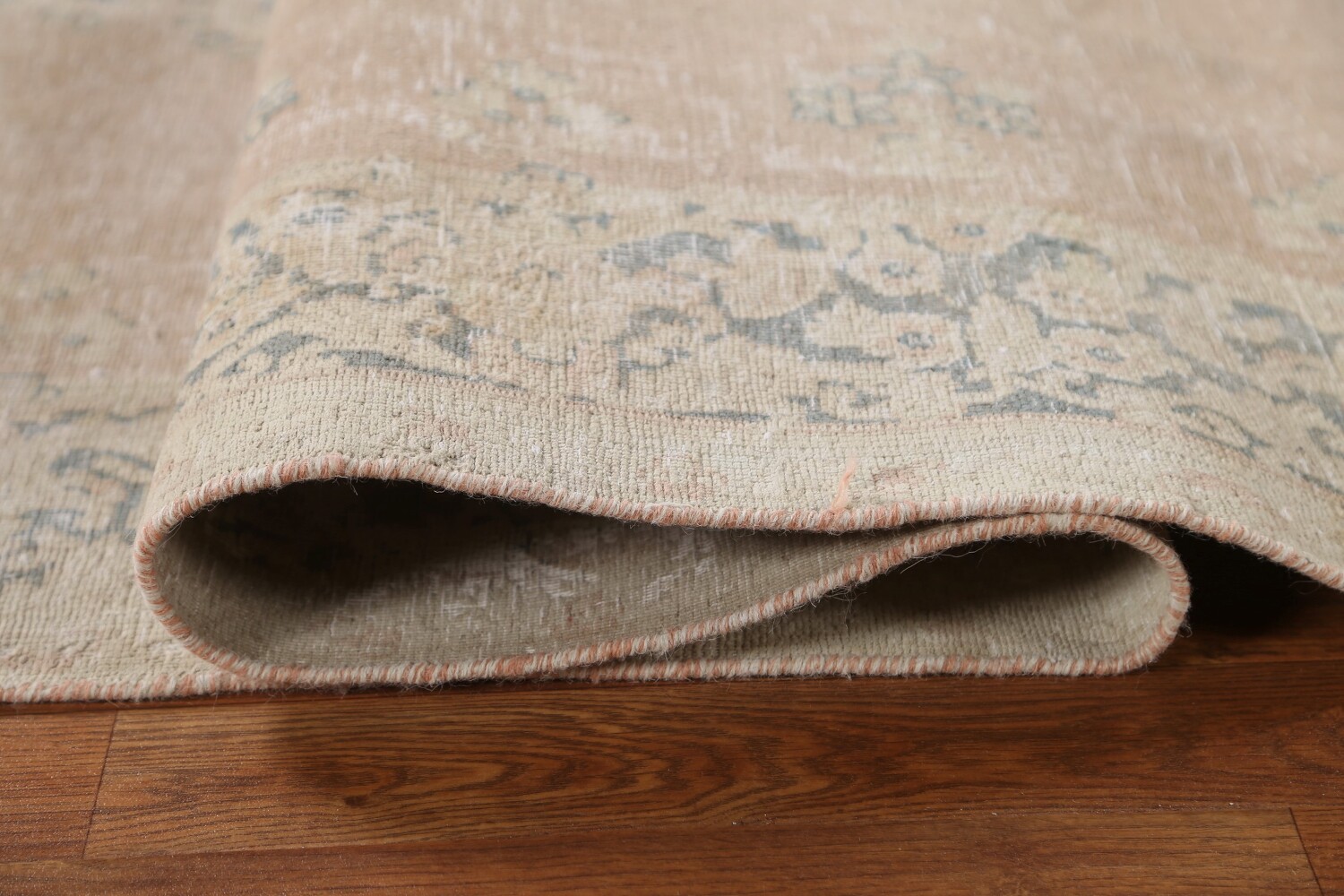 Antique Distressed Kerman Persian Rug 5x13