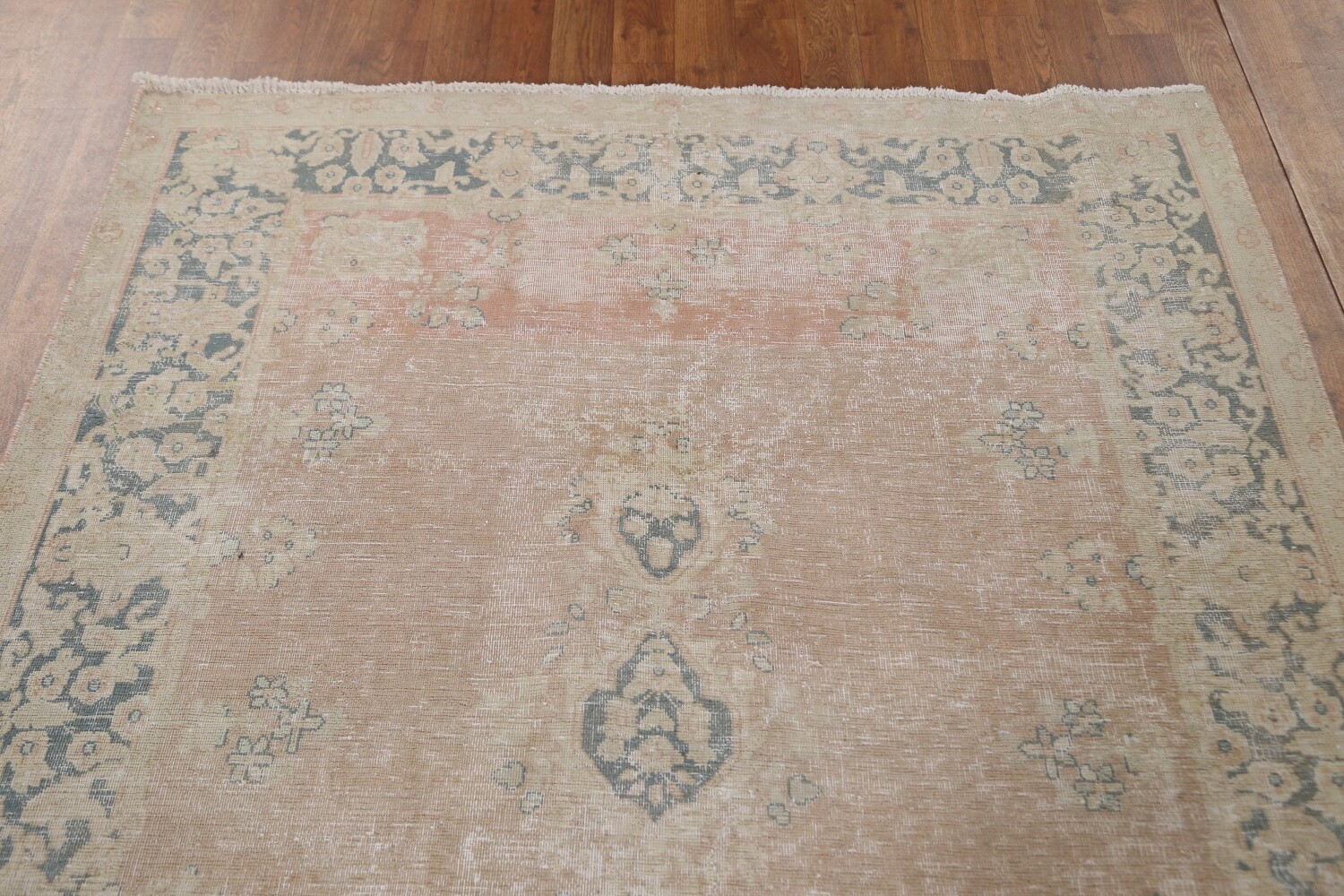 Antique Distressed Kerman Persian Rug 5x13