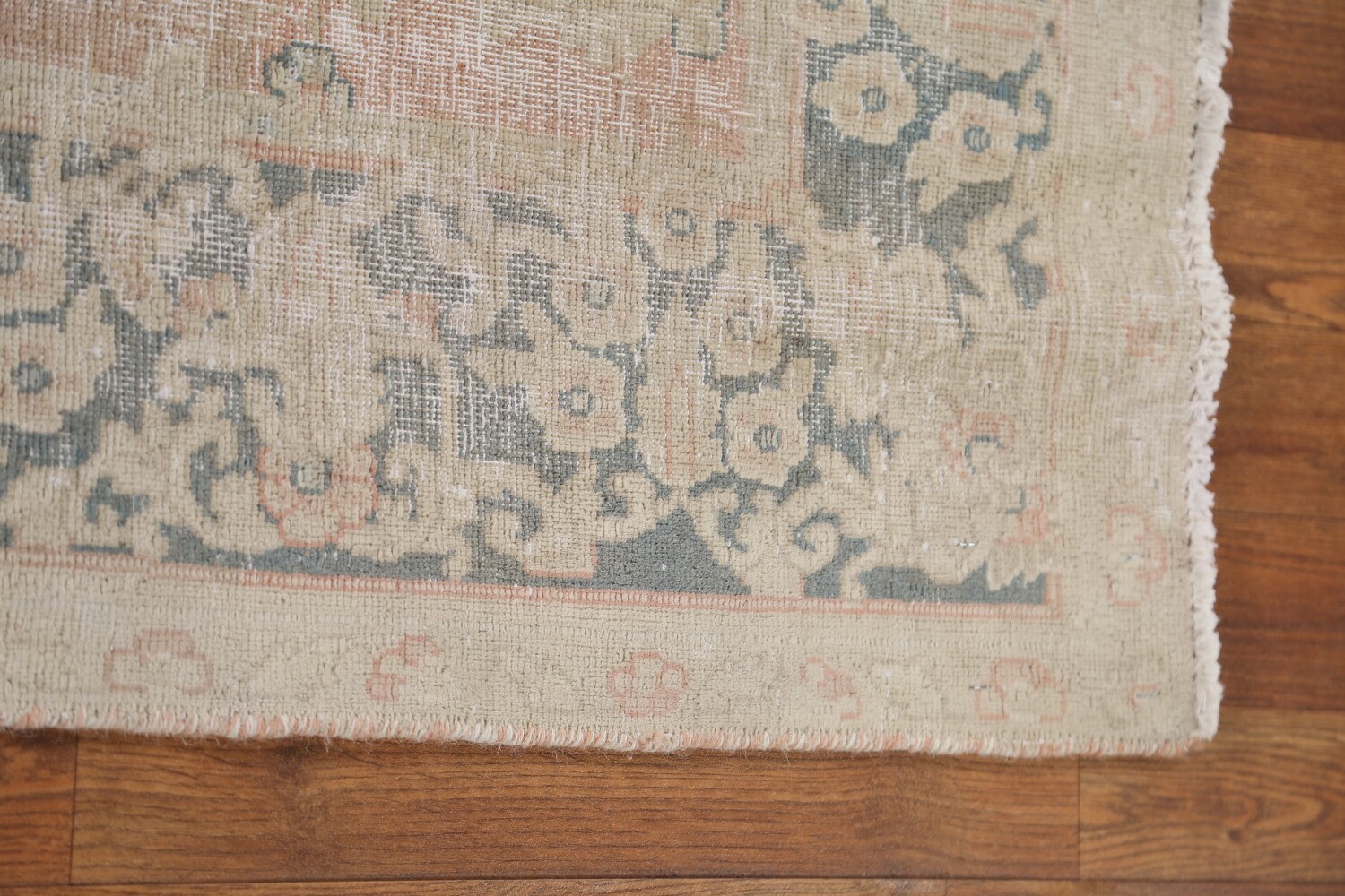 Antique Distressed Kerman Persian Rug 5x13
